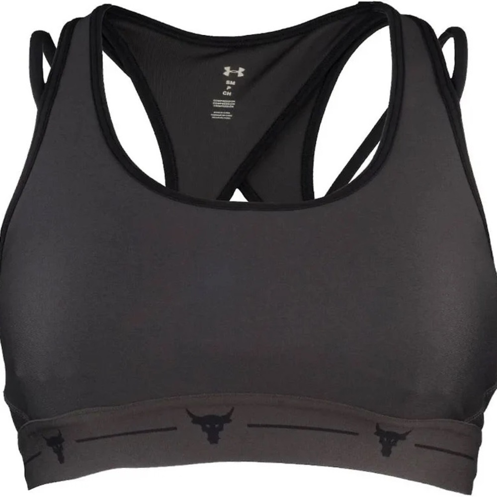 UA Project Rock Crossback Sports Bra